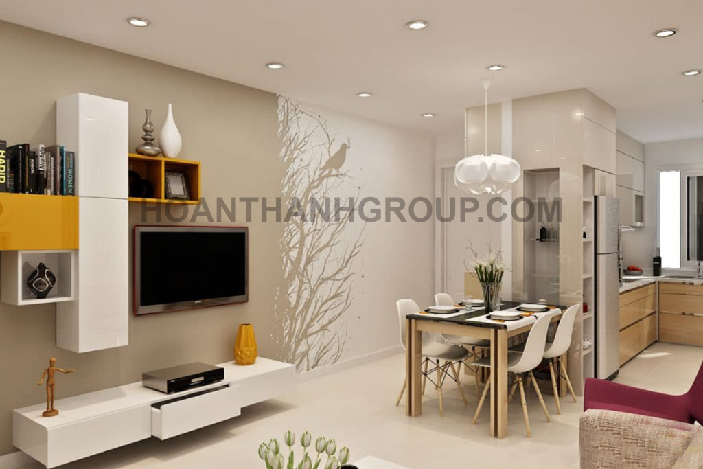 Mẫu thiết kế nội thất căn hộ chung cư kiểu Mỹ