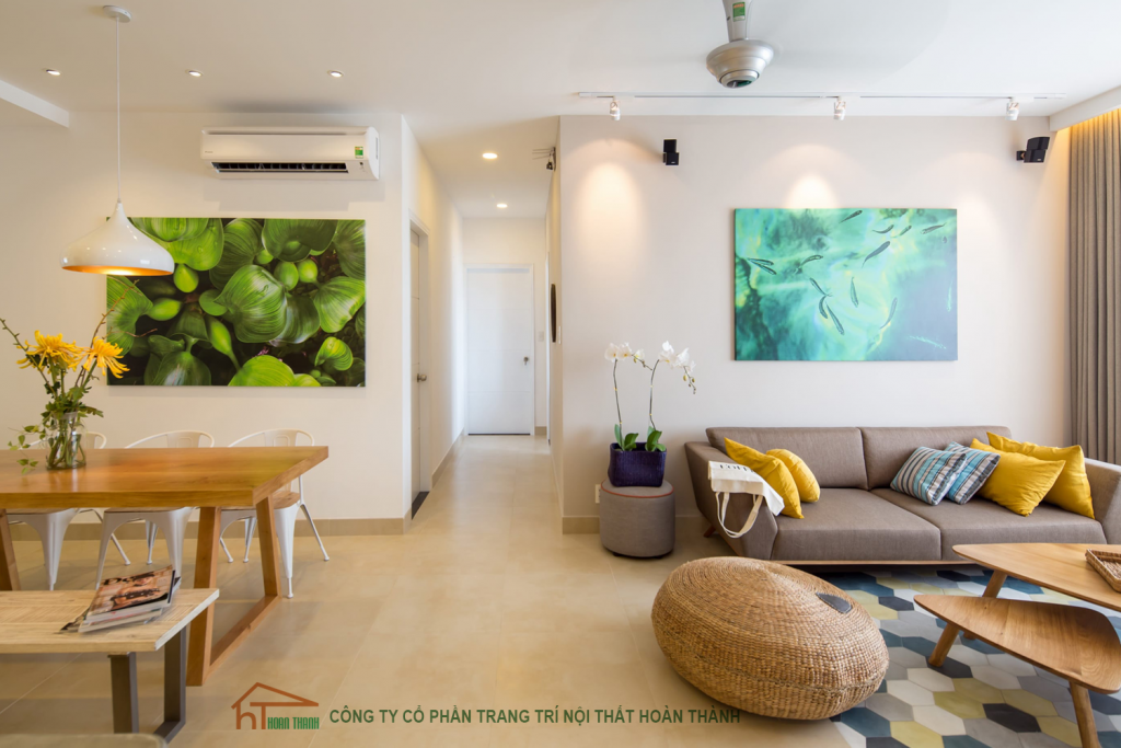 Thiết kế nội thất phòng khách căn hộ chung cư hiện đại