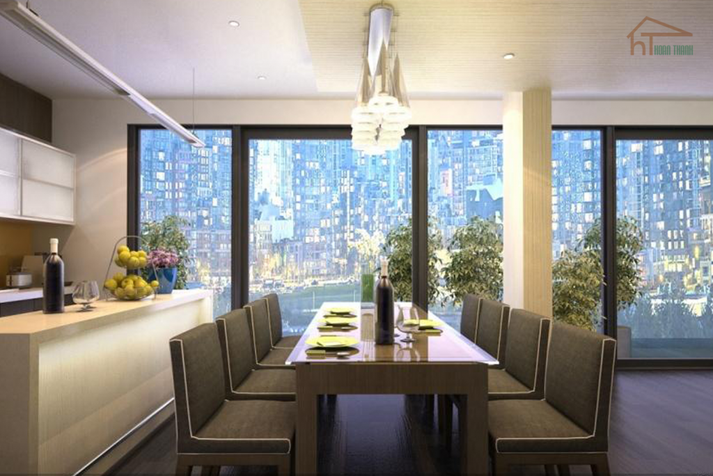 Mẫu thiết kế nội thất phòng ăn nhà phố hiện đại